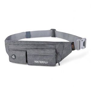 Waterfly Gray unisex Waist Bag/ Fanny pack travel, hiking, walking bag